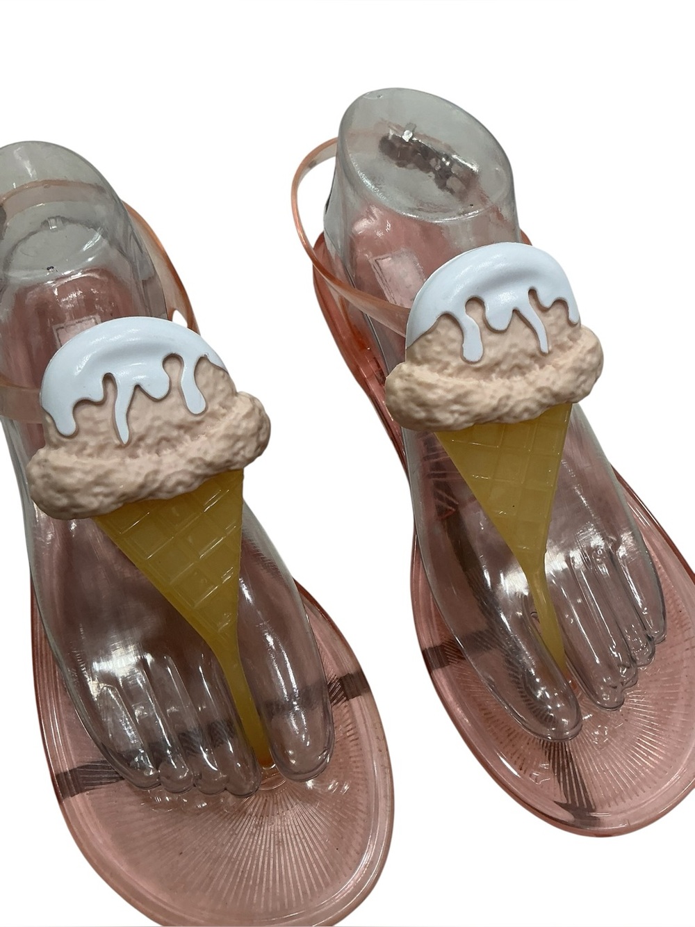 Katy Perry The Sundae Jelly Sandals Pink Ice Cream Cone Thong Size 9. - Picture 5 of 14
